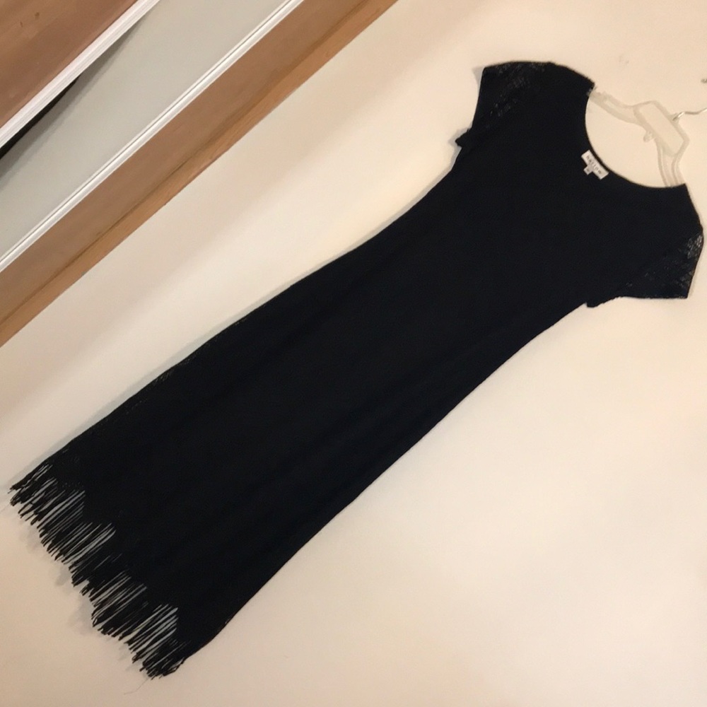 Harlow short sleeve maxi black lace dress size 10